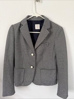 GAP Women's Black and White Striped Blazer